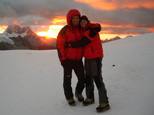 Trekkingtouren in Huaraz, Alpamayo Besteigung, Yanapaccha Besteigung, Marc und Nadine Alpamayo Besteigung